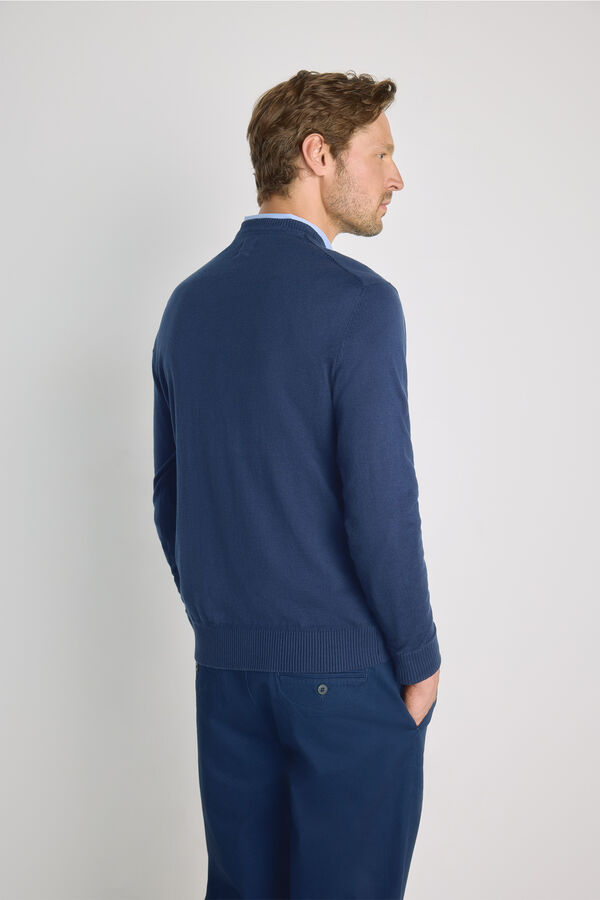 Milano Camisola gola em bico Marinho