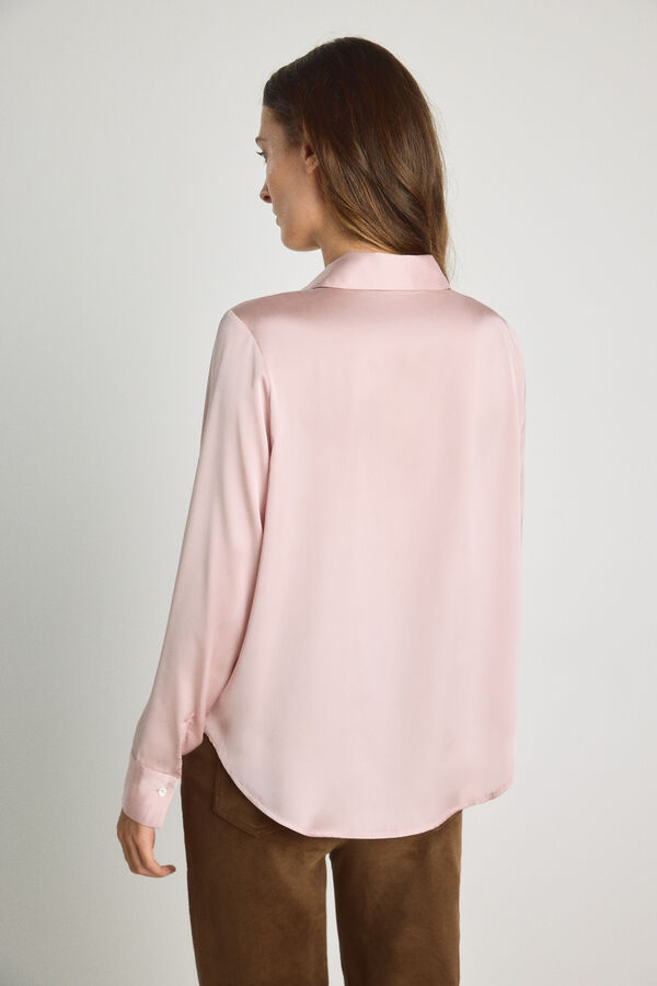 Milano Camisa acetinada Rosa