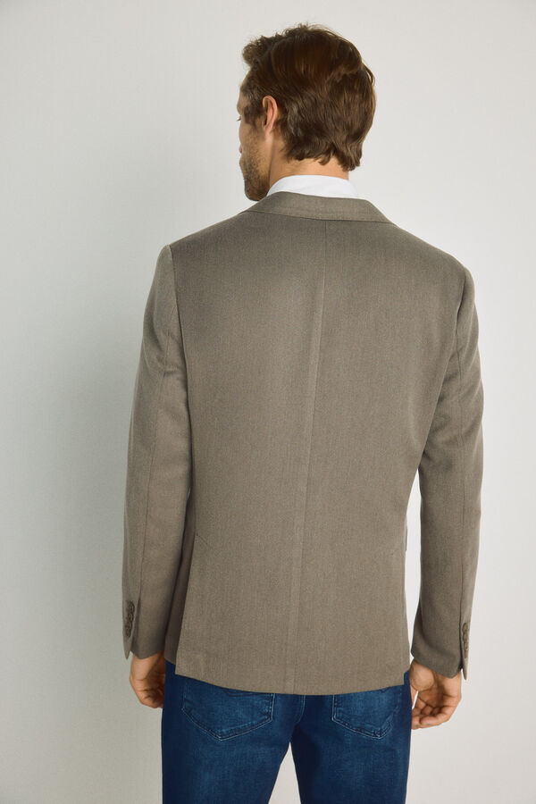 Milano Blazer de malha C&aacute;qui m&eacute;dio