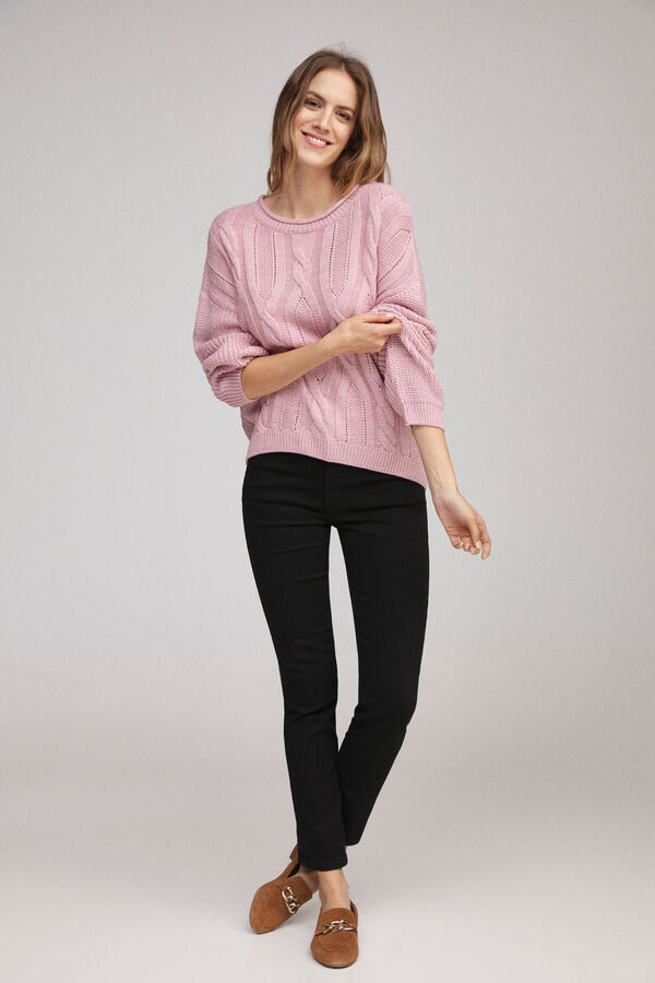 Fifty Outlet Camisola oversize ilhós Rosa