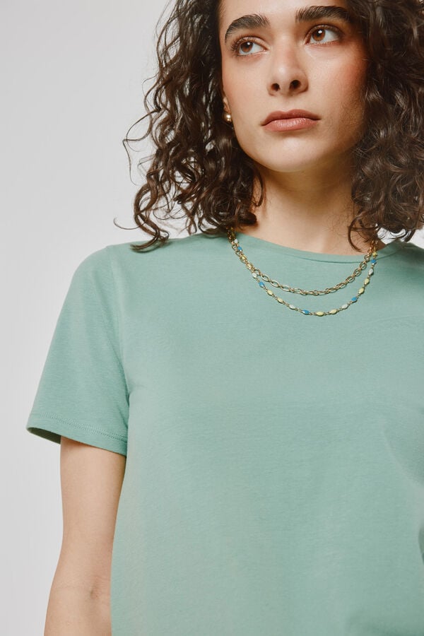 Milano T-shirt manga curta Turquesa
