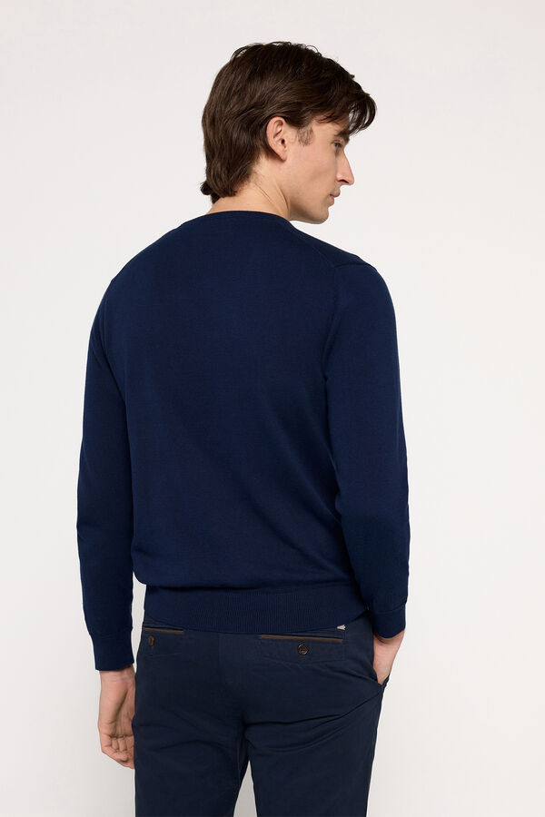 Pedro del Hierro Jersey basico algod&oacute;n PDH Navy