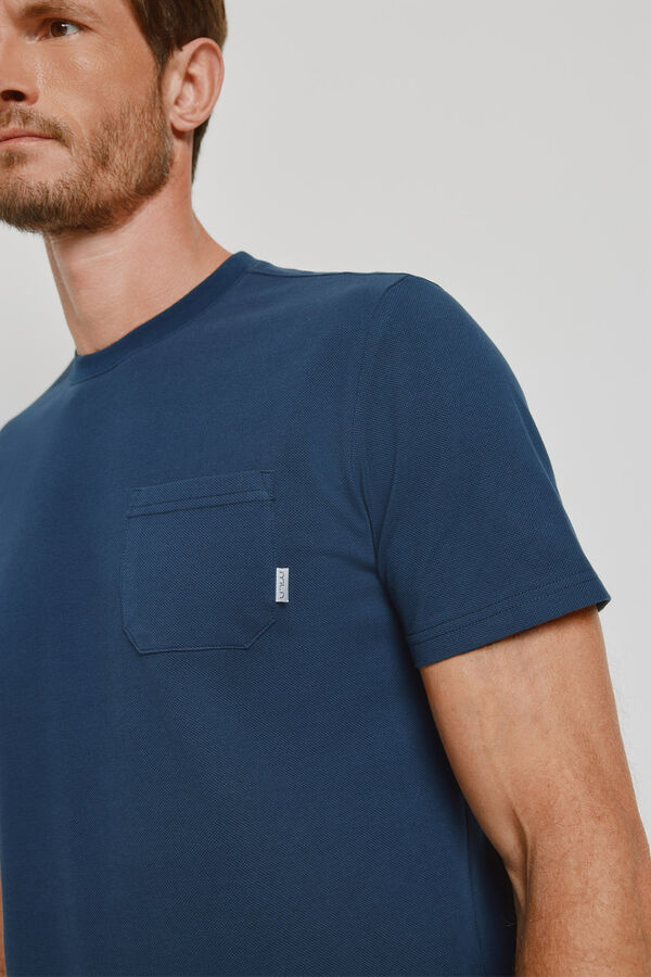 Milano Camiseta con bolsillo Navy