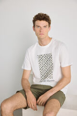 Pedro del Hierro T-shirt de manga curta estampada Branco