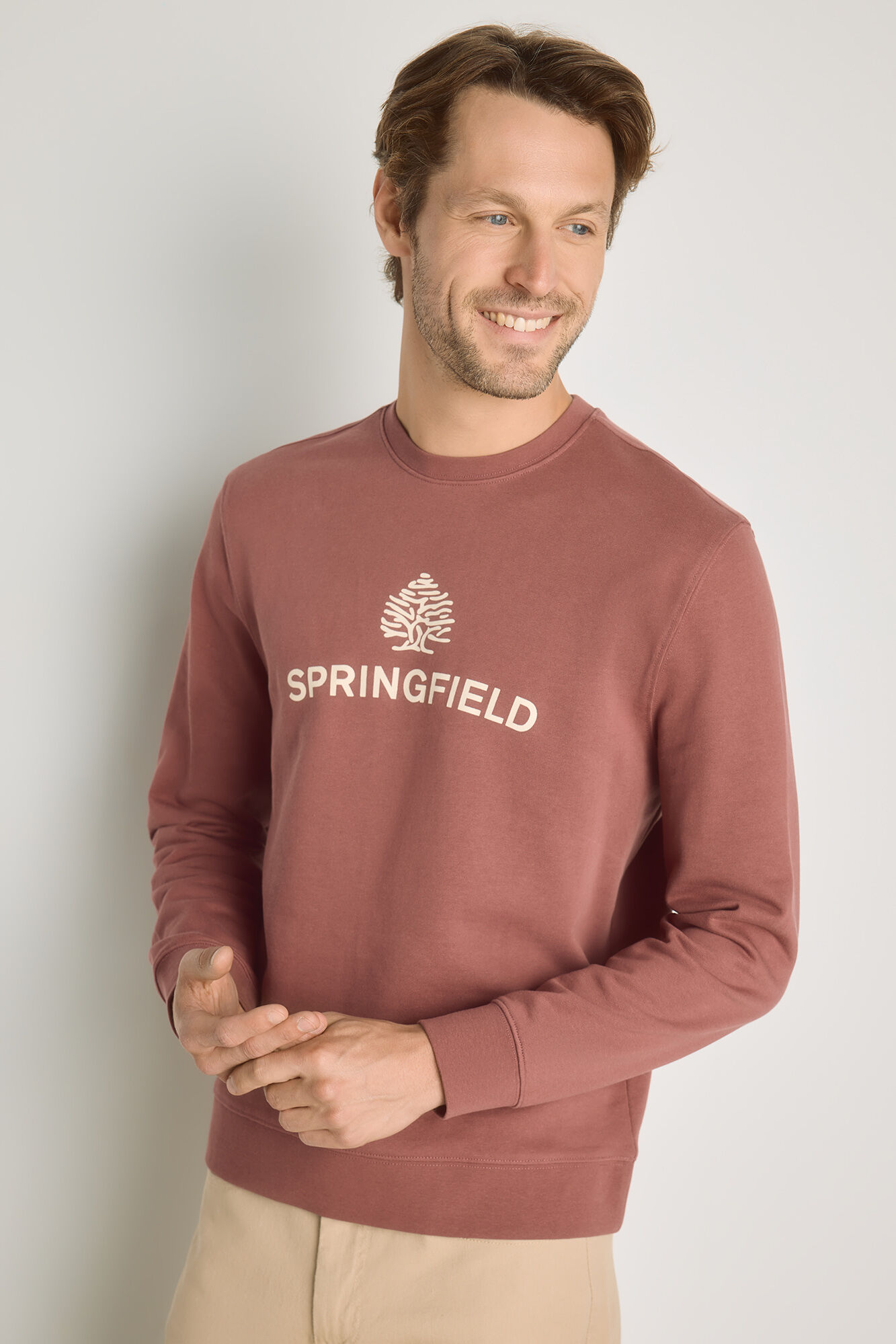 Springfield Sweatshirt gola redonda com logo