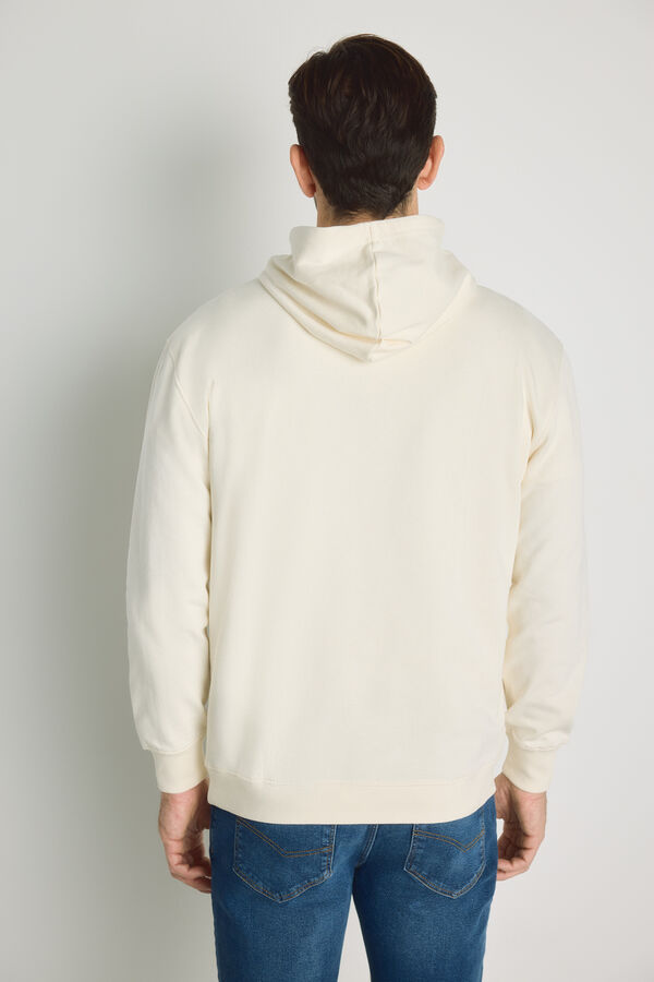 Milano Sweatshirt com capuz e bolso Bege