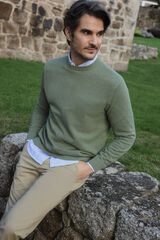 Milano Jersey cuello caja Kaki Claro