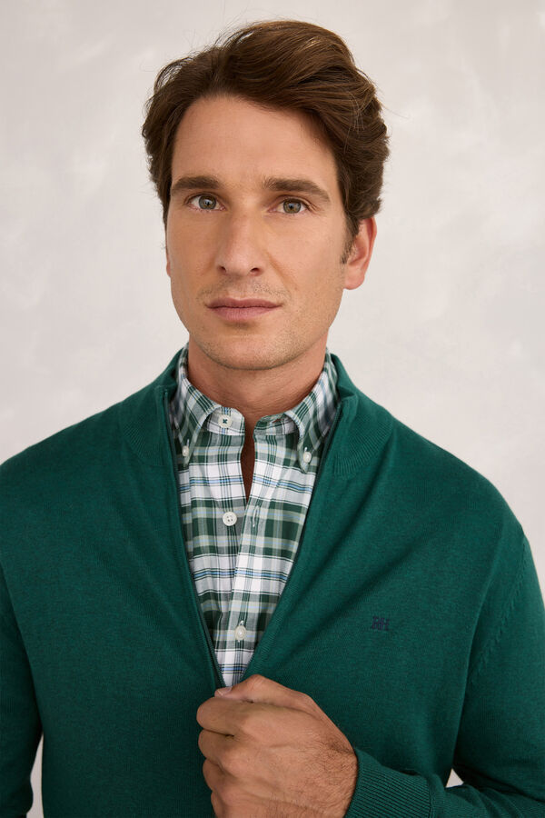 Pedro del Hierro Cardigan Cremallera Logo Botella