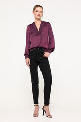 Milano Blusa satinada Vino