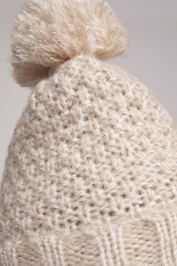 Fifty Outlet Gorro pompom Bege