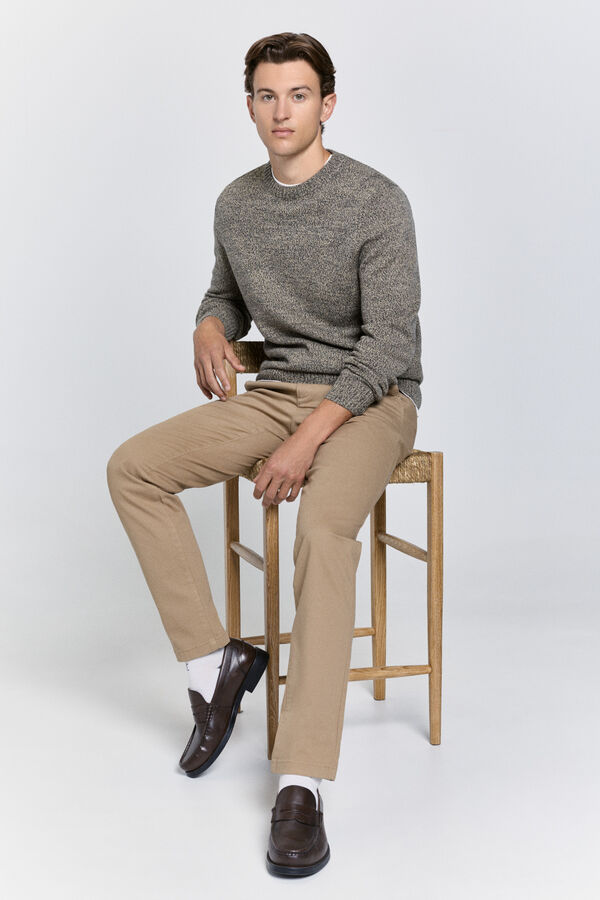 Milano Camisola de gola caixa Cinza medio