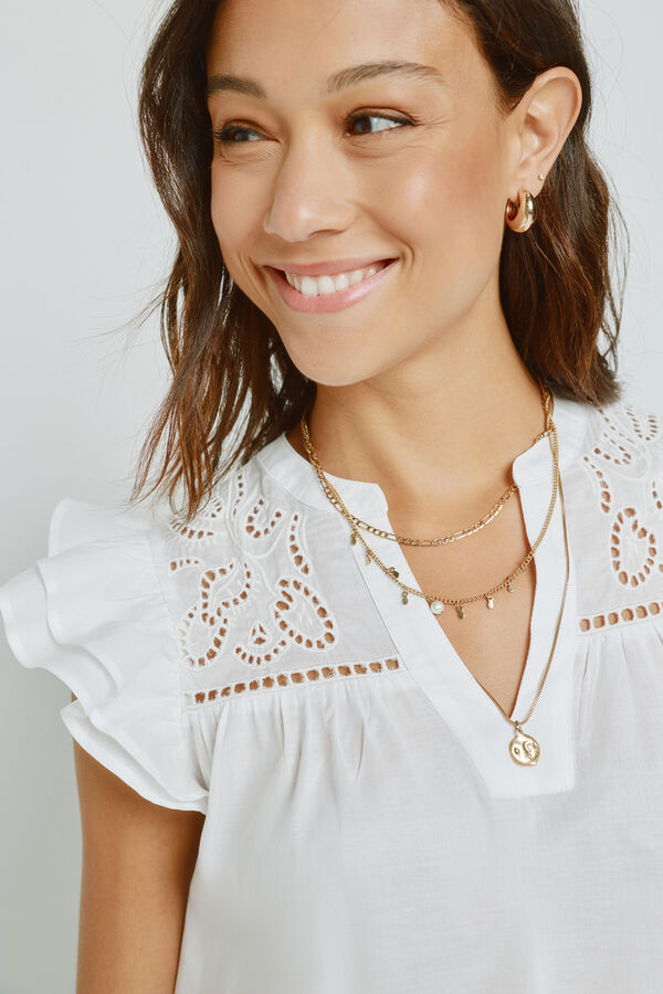 Milano Blusa bordada Branco