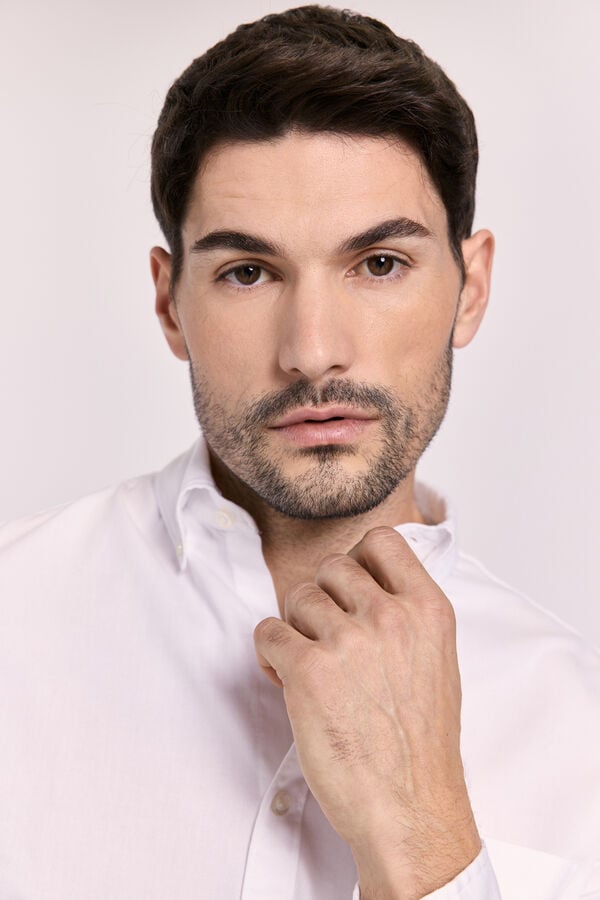 Milano Camisa lisa relaxed fit Blanco