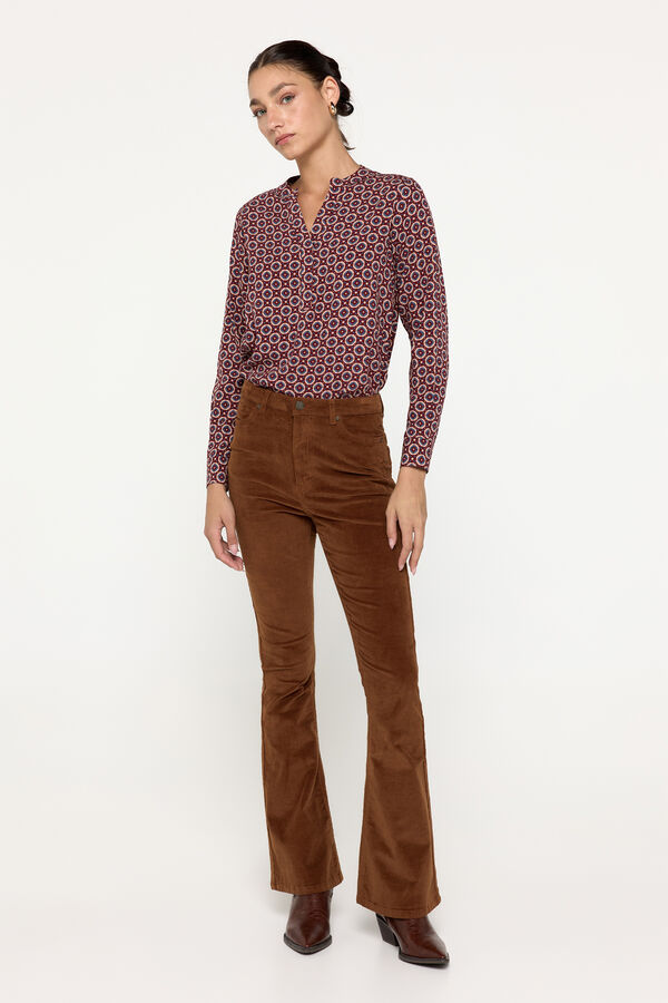 Milano Blusa fluida Marr&oacute;n