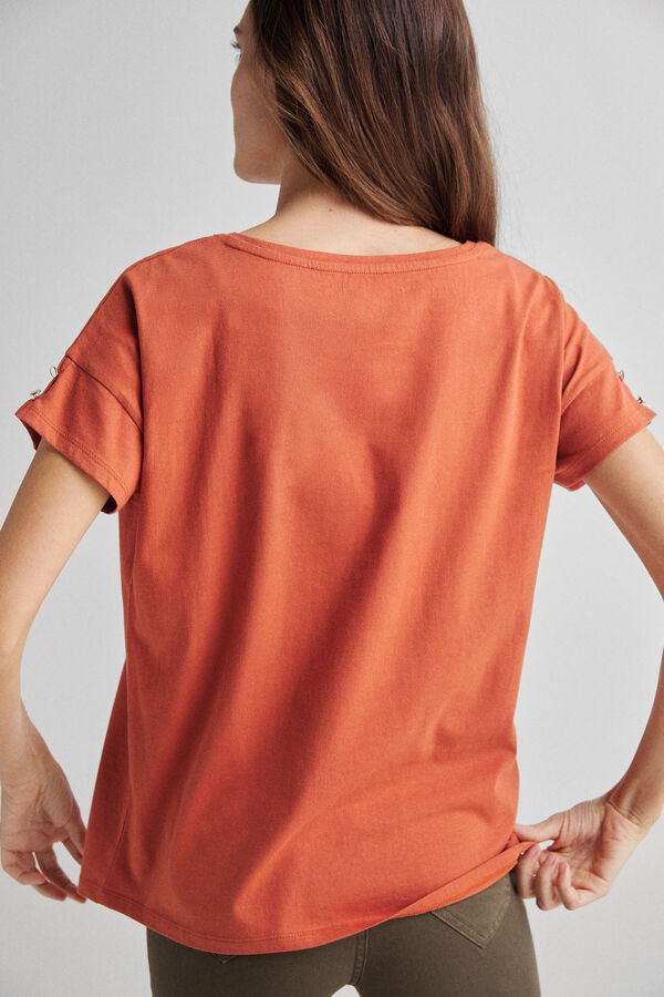 Fifty Outlet Camiseta básica orgánica Naranja