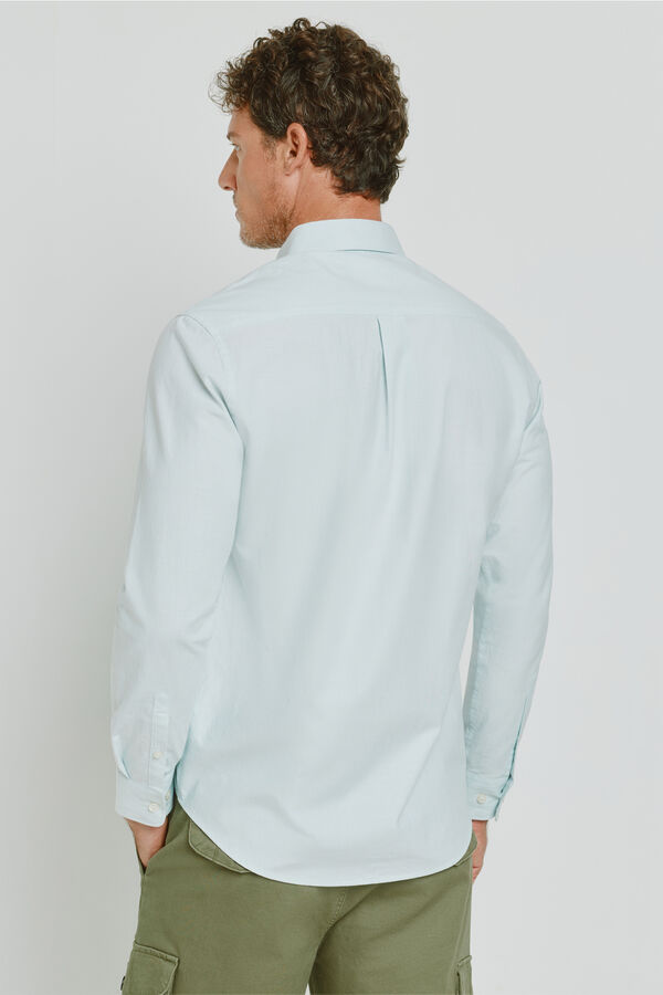 Milano Camisa estructura manga larga Azul