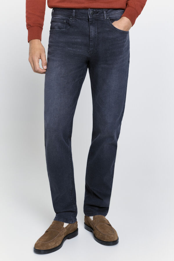 Milano Calças chino com ajuste confortável Cinza medio