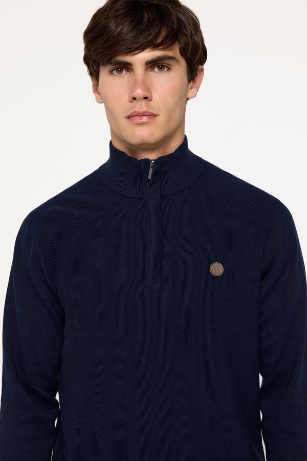 Milano Camisola meio z&iacute;per Marinho