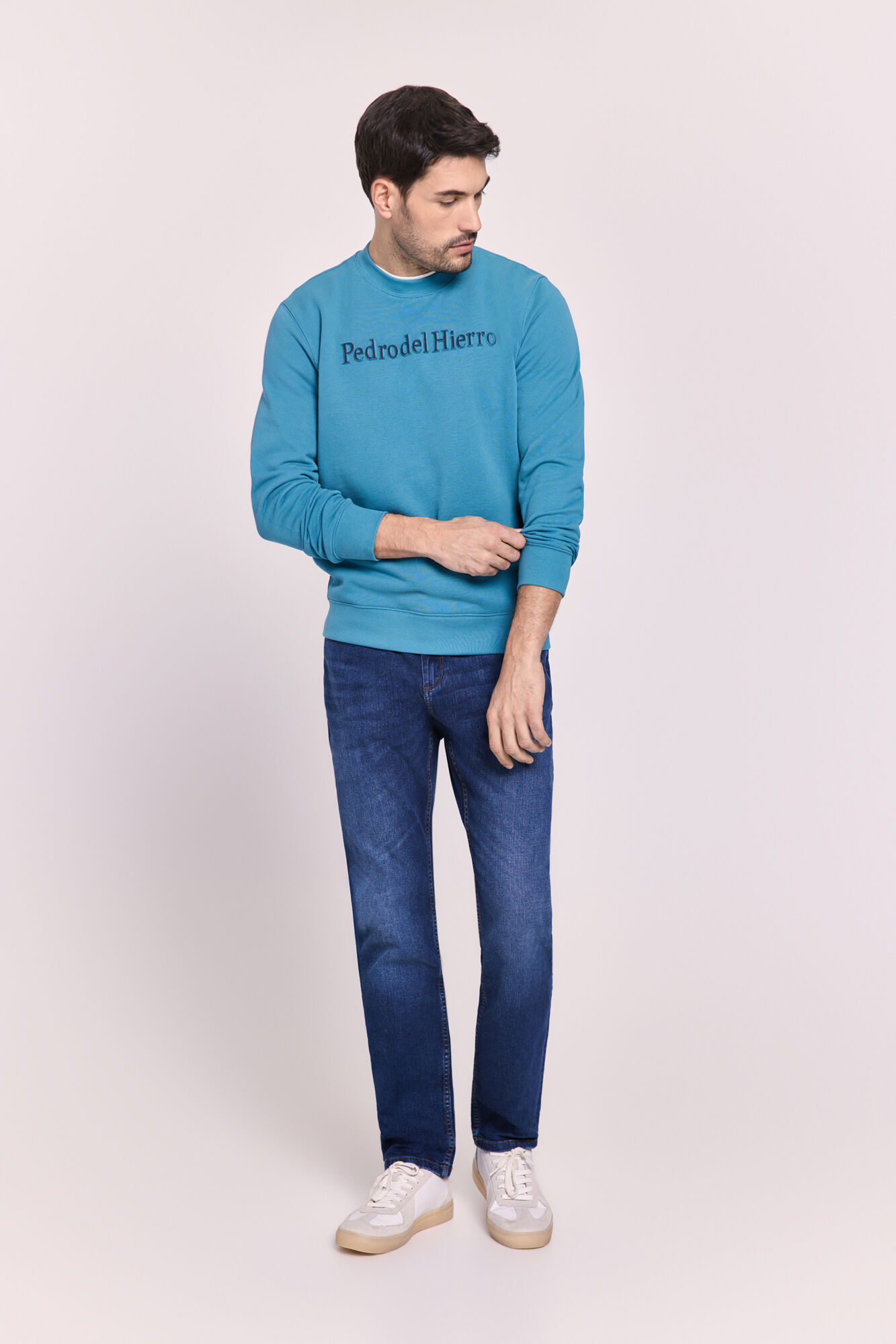 Pedro del Hierro Sudadera cuello redondo con logo