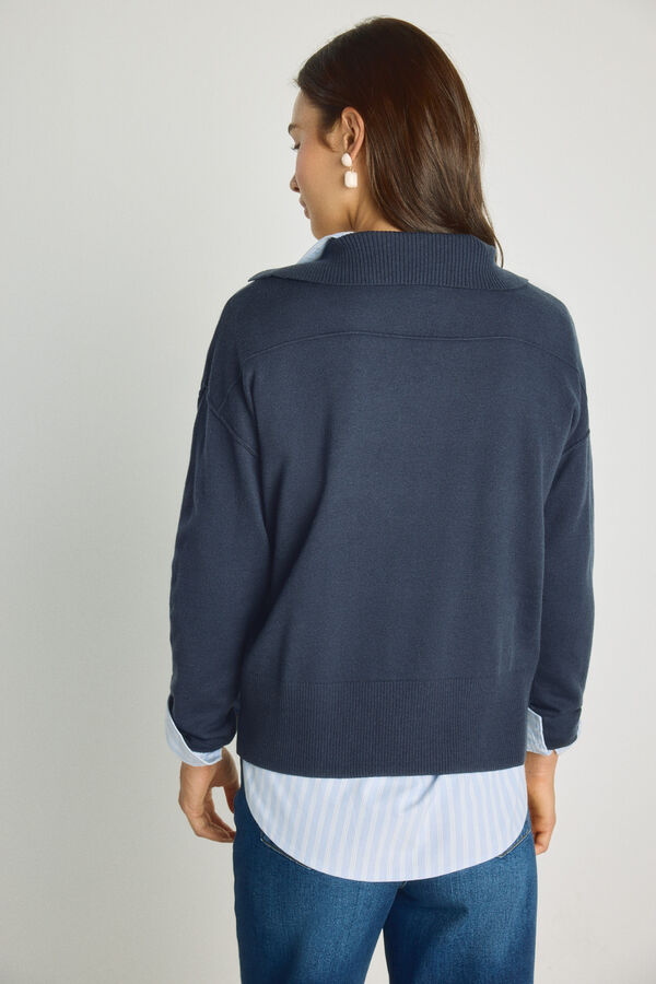 Milano Jersey cuello polo Navy