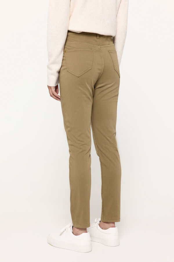 Milano Pantal&oacute;n Ajustado Marr&oacute;n Oscuro