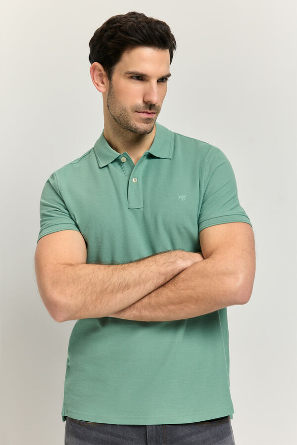 Milano Polo manga curta Turquesa