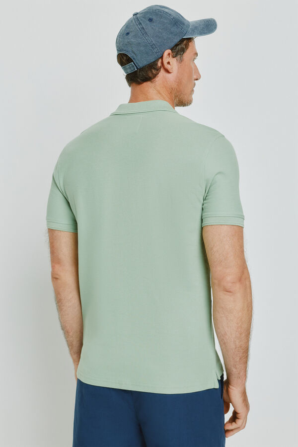 Milano Polo rayas manga corta Verde