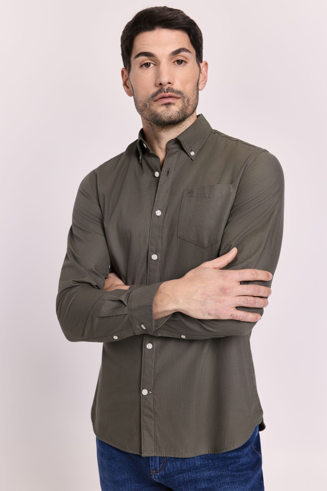 Pedro del Hierro Camisa lisa com caimento relaxado