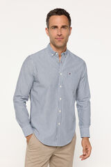 Milano Camisa Popel&iacute;n Rayas Azul