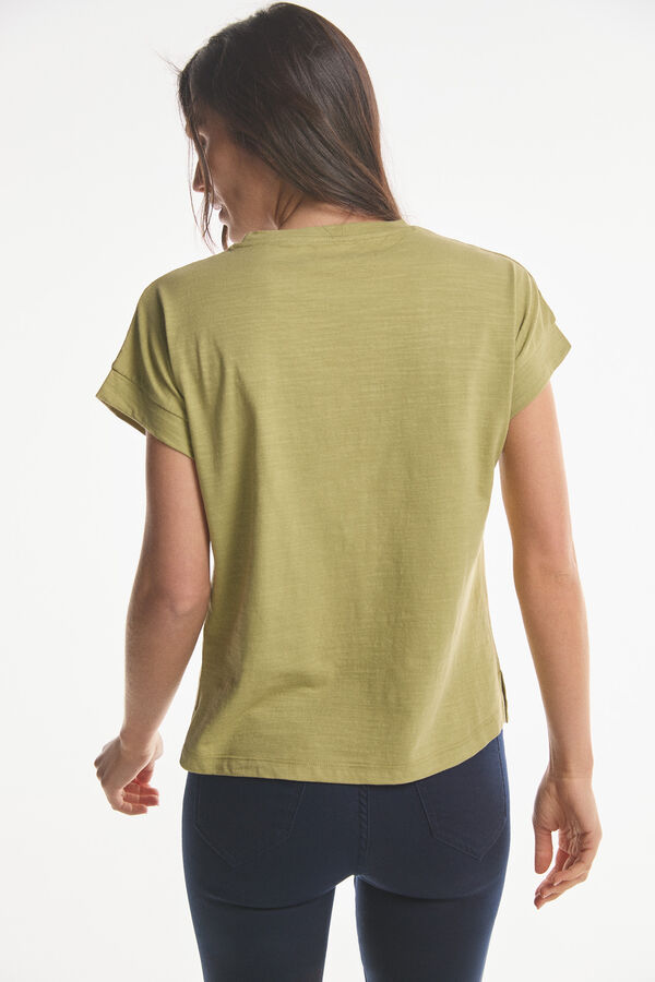 Fifty Outlet T-shirt básica sustentável Verde