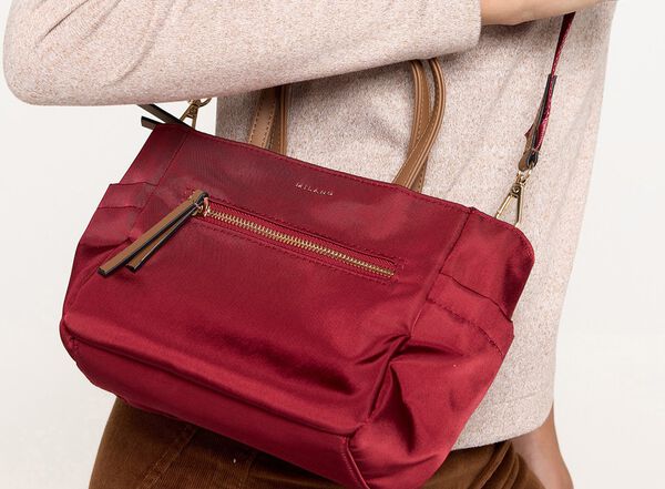 Milano Bolso de nylon color cereza Granate