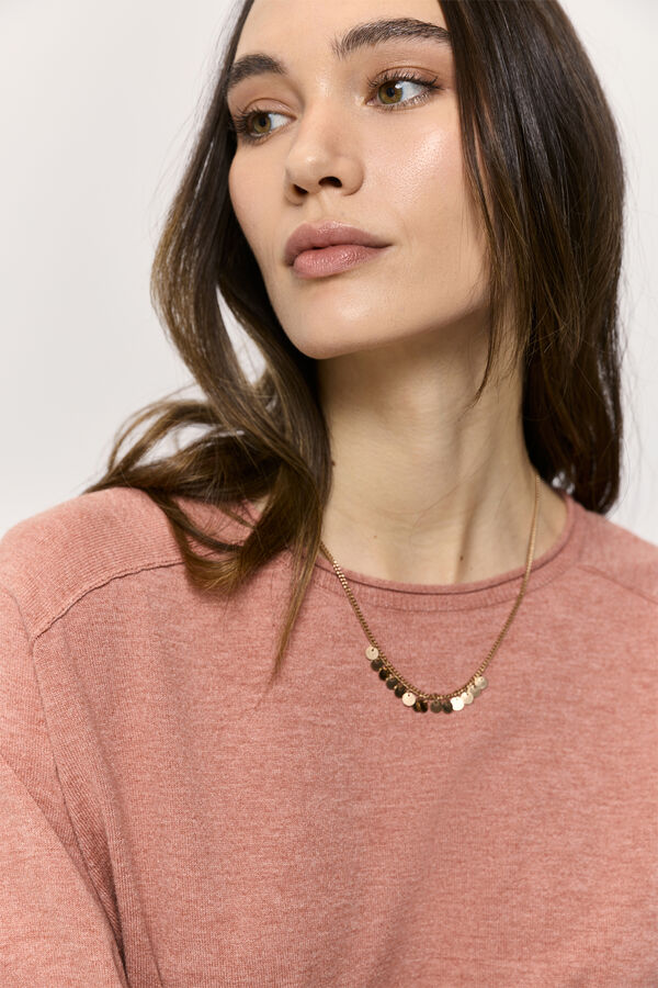 Milano Camisola gola redonda manga curta Rosa