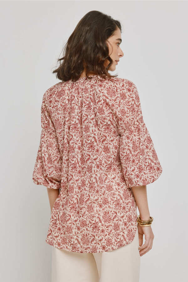 Milano Blusa estampada Vino