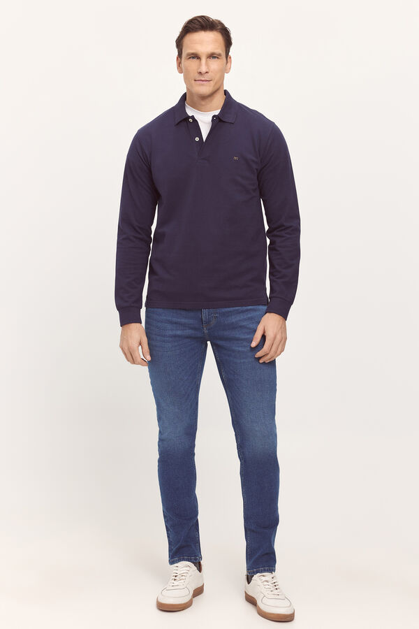 Milano Polo Manga Larga Navy