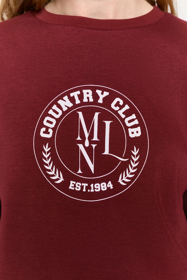 Milano Sweatshirt estampado Bordeaux