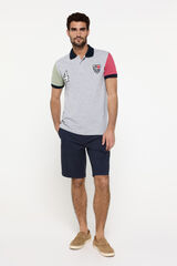 Fifty Outlet Polo arlequín parches Gris