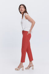 Milano Cal&ccedil;a pirata de cinco bolsos Vermelho