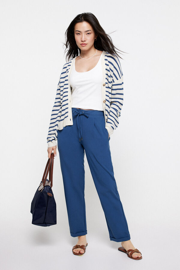 milano Casaco de malha bot&otilde;es Bege