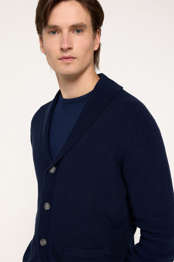 Milano Cardigan botões Marinho