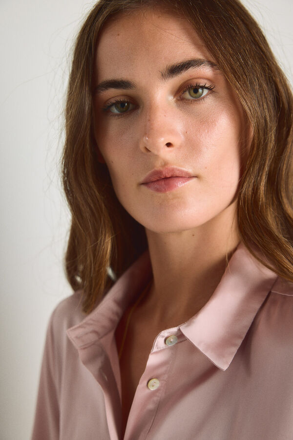 Milano Camisa acetinada Rosa