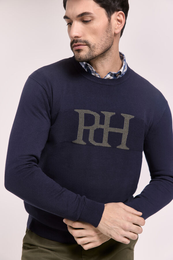 Pedro del Hierro Jersey de punto logo Navy