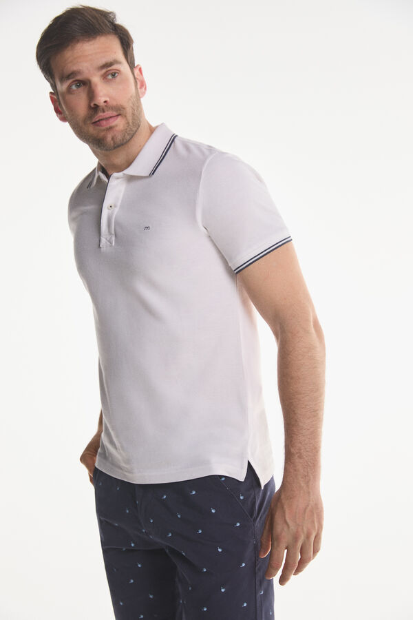 Fifty Outlet Polo Tips Blanco