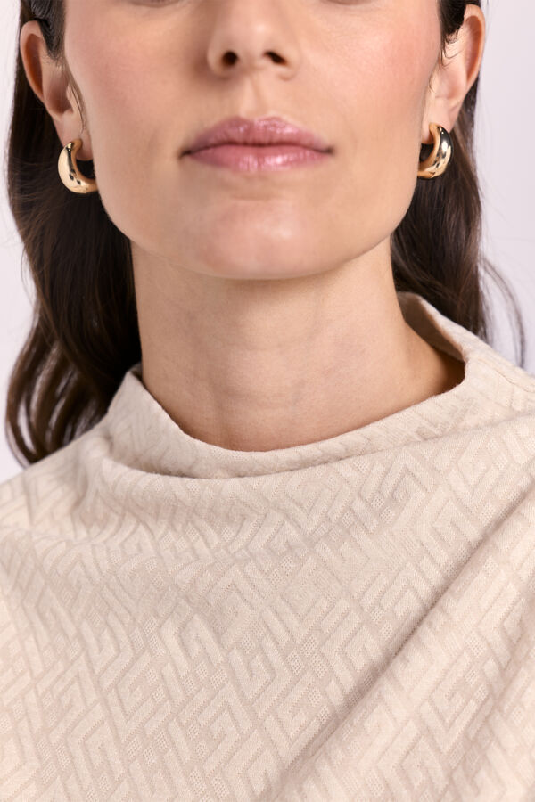 Milano Jersey cuello alto Beige