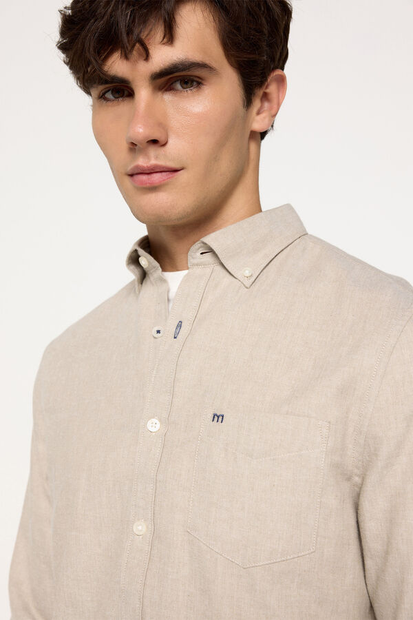 Milano Camisa Twill Lisa Beige