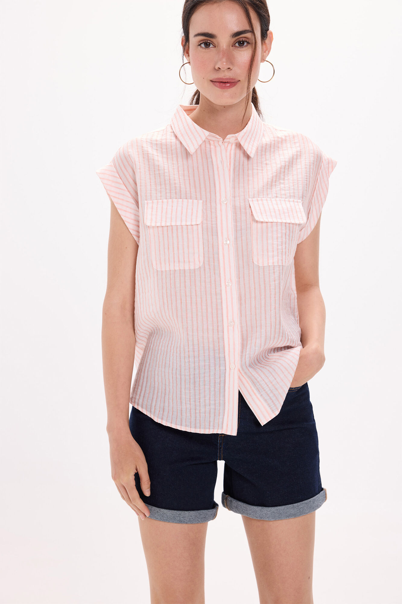 Milano Camisa fluida bolsillos