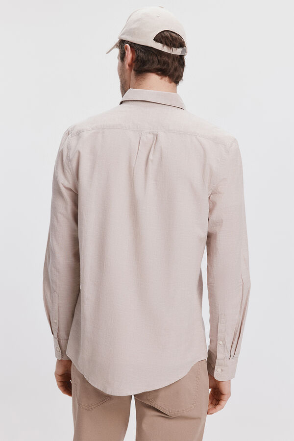 Milano Camisa Slub Lisa Beige