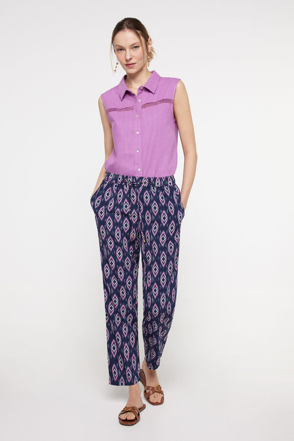 Fifty Outlet Lino blouse Púrpura