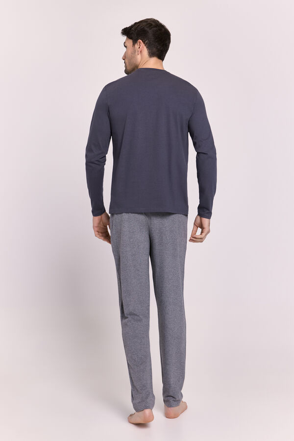 Milano Pijama Lettering Gris Oscuro