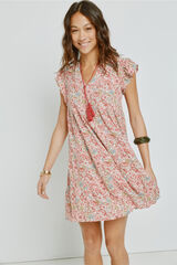 Milano Vestido corto estampado Rojo/Coral