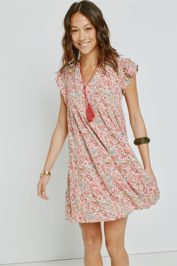 Milano Vestido corto estampado Rojo/Coral